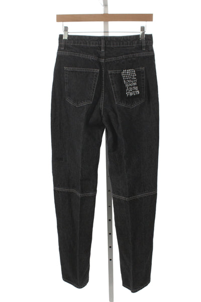 Ksubi Mens Tapered Jeans Black Cotton High Rise 30 Inseam Size 26