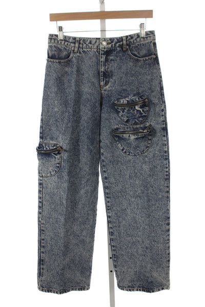 By.DYLN Womens Straight Jeans High Rise Blue 100% Cotton 90s Size XS