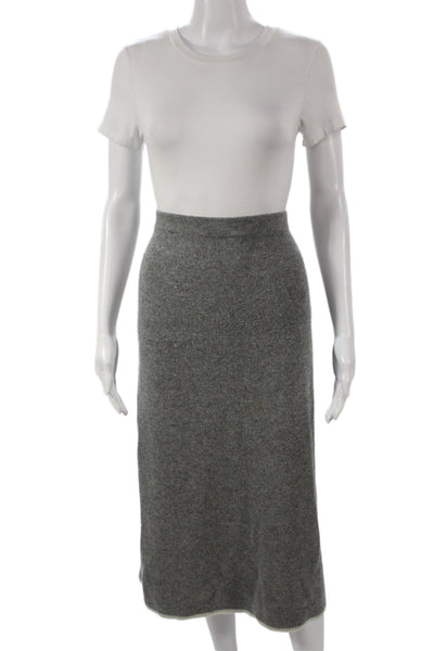 Zara Womens Pencil Skirt Gray Pull On Knee Length Size XL