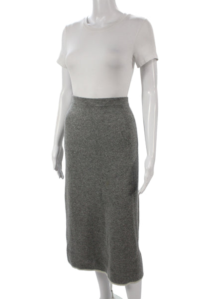 Zara Womens Pencil Skirt Gray Pull On Knee Length Size XL