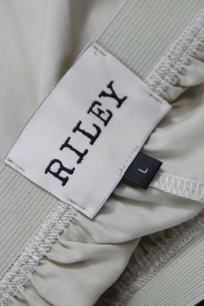 Riley Womens Casual Beige Cotton Pull On Shorts Size L