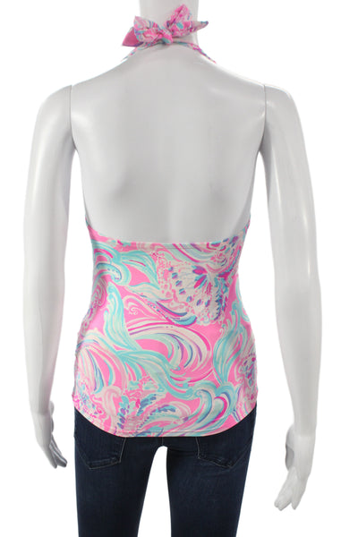 Lily Pulitzer Women Tankini Sweetheart Multicolor Geometric Sleeveless Size S