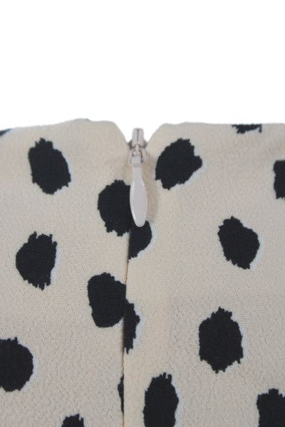Kate Spade New York Women Beige Polka Dot Viscose Camisole Round Neck Size S