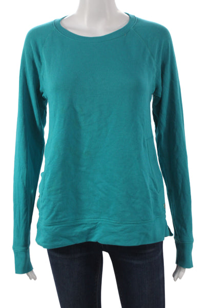 Lily Pulitzer Womens Green Pullover Sweatshirt Cotton Long Sleeve Size S