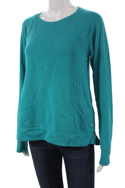Lily Pulitzer Womens Green Pullover Sweatshirt Cotton Long Sleeve Size S