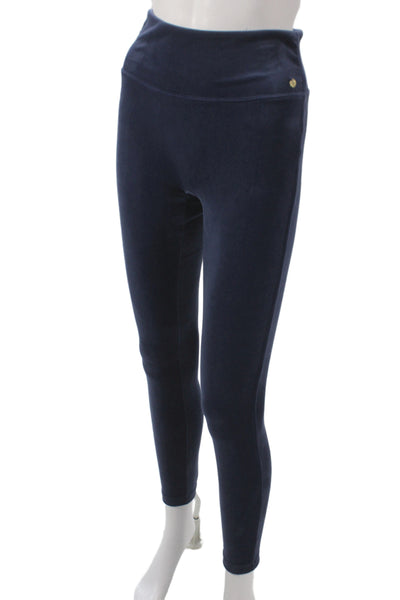 Lily Pulitzer Women Ankle Leggings Blue Athleisure Solid Size S