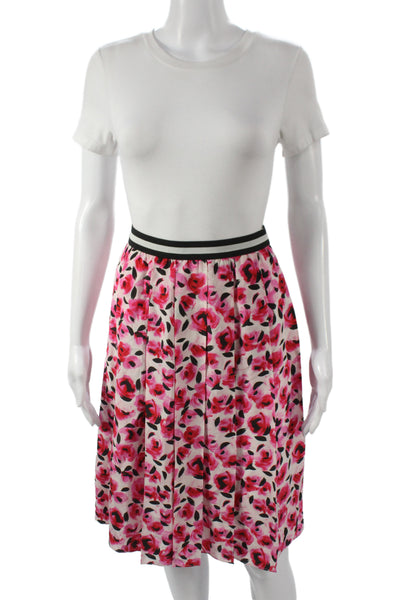 Kate Spade New York Women Pleated Floral Silk Short Skirt Size 6