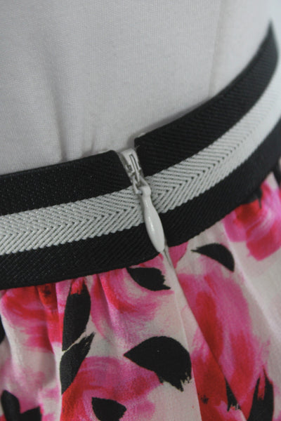 Kate Spade New York Women Pleated Floral Silk Short Skirt Size 6