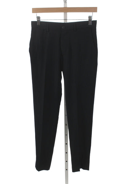 Zara Mens Dress Pants Black Viscose Button Inseam 28 Size 29