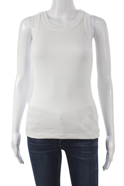 Citizens of Humanity Womens White Basic Sleeveless Tank Round Neck Size S