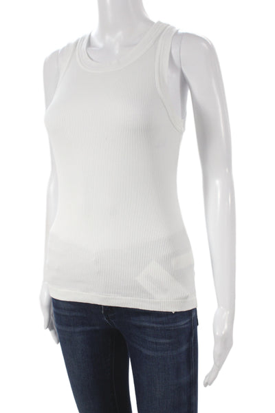 Citizens of Humanity Womens White Basic Sleeveless Tank Round Neck Size S