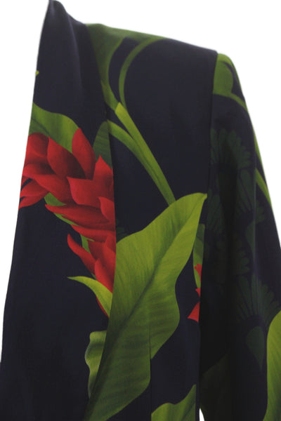 Americae Women Basic Floral Multicolor Jacket Button Viscose Size L