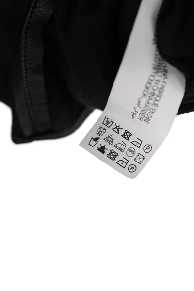 Zara Women Basic Collared Long Sleeve Button-Up Black Size XS