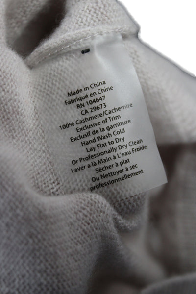 Kinross Womens 100% Cashmere V-Neck Sparkly Pullover Beige Size XS Petite