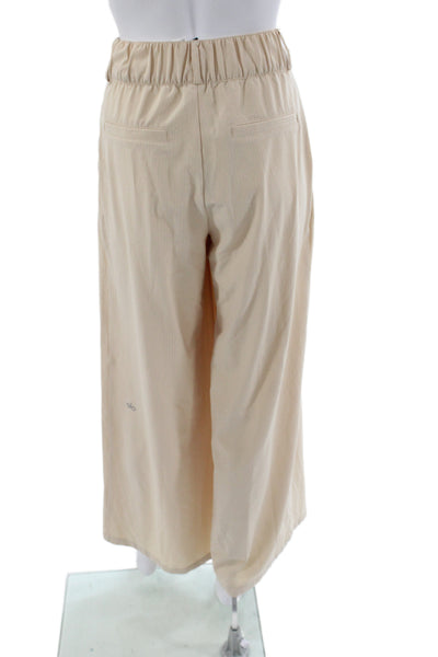 Alo Womens Dress Pants Beige Athleisure Polyester Button Size 2XS