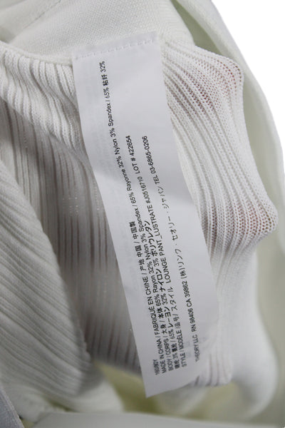 Theory Womens White Sweatpants 65% Rayon Pull On Casual Size PP
