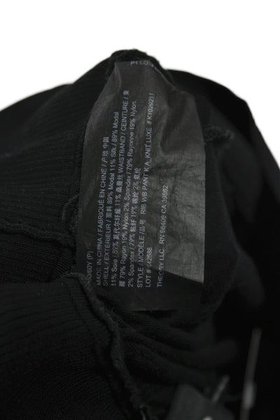 Theory Womens Cropped Black Pants 89% Modal Size PP
