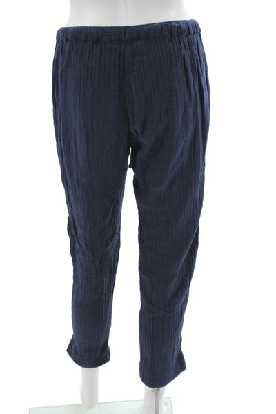 Xirena Womens Ankle Pants Blue Cotton Drawstring Solid Size XS