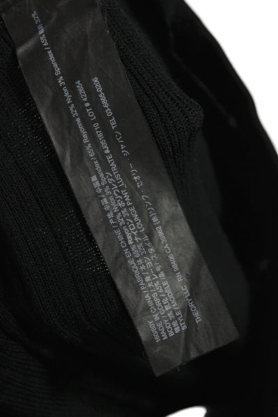 Theory Women Cropped Pants Black Pull On Rayon 28 Inseam Size PP