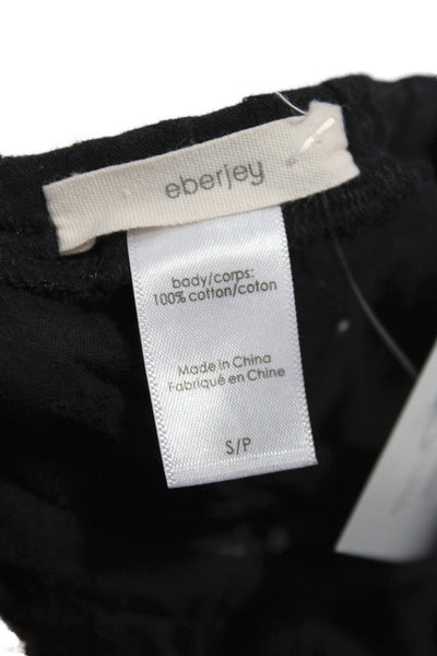 Eberjey Womens Capri Pants Black Cotton Check Casual Size S