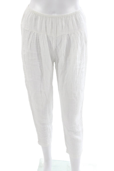 Xirena Women Ankle Pants White Cotton Casual Size XS