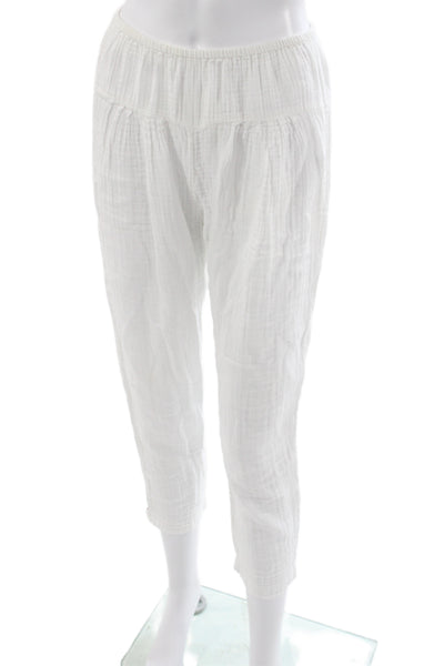 Xirena Women Ankle Pants White Cotton Casual Size XS