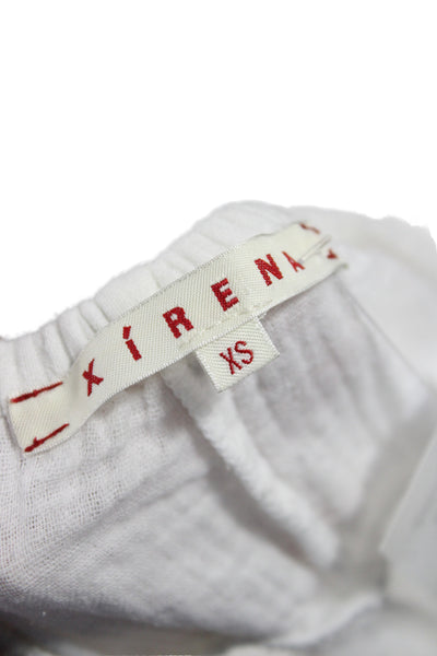 Xirena Women Ankle Pants White Cotton Casual Size XS