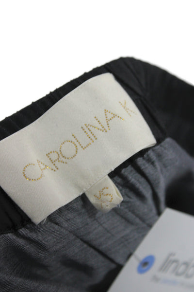 Carolina K Women Cropped Floral Black Viscose Bohemian Pants Size XS