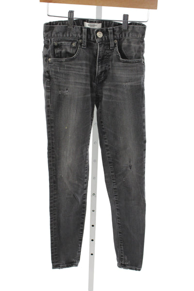 Moussy Women Vintage Skinny Gray Mid Rise Jeans Cotton Button Size 23
