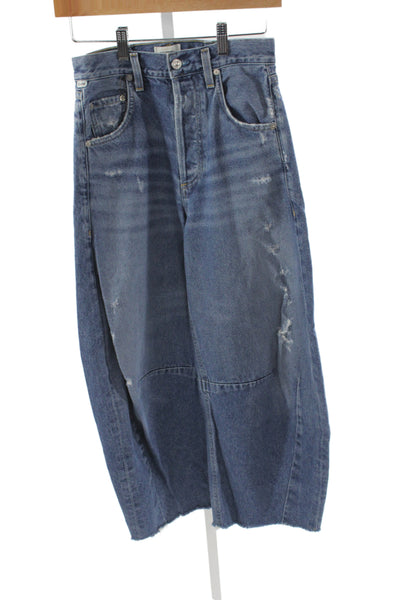 Citizens of Humanity Women Wide-Leg Jeans Blue High Rise 100% Cotton Size 23