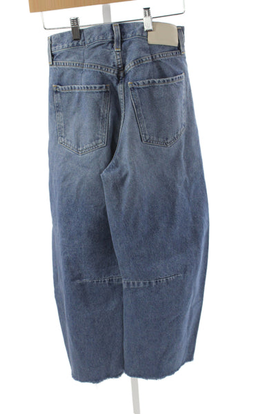 Citizens of Humanity Women Wide-Leg Jeans Blue High Rise 100% Cotton Size 23