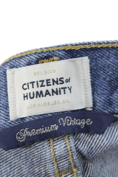 Citizens of Humanity Women Wide-Leg Jeans Blue High Rise 100% Cotton Size 23