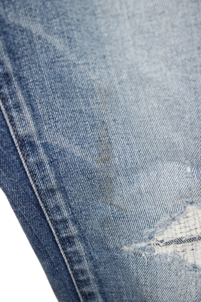 Moussy Womens Skinny Blue Mid Rise Cotton Jeans Size 23