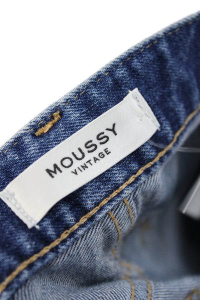 Moussy Womens Skinny Blue Mid Rise Cotton Jeans Size 23