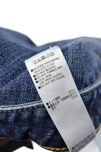 Moussy Womens Skinny Jeans Distressed Blue Cotton Mid Rise Size 25