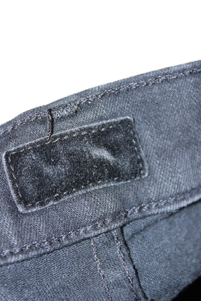 Mother Womens Black Skinny Jeans Mid Rise Button Fly Cotton Size 23