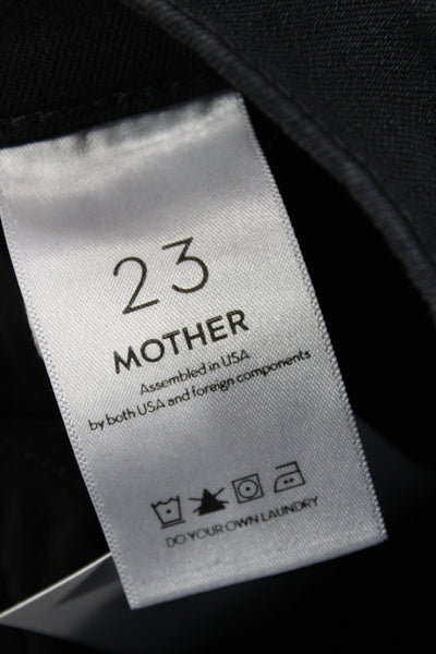 Mother Womens Black Skinny Jeans Mid Rise Button Fly Cotton Size 23