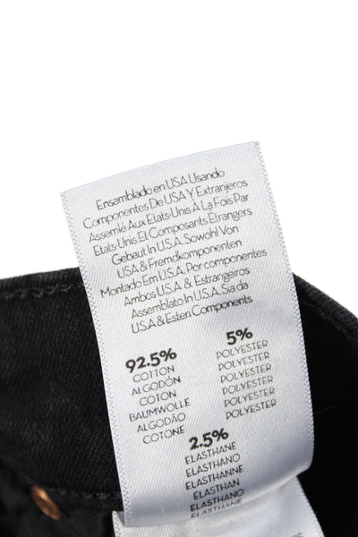 Mother Womens Black Skinny Jeans Mid Rise Button Fly Cotton Size 23