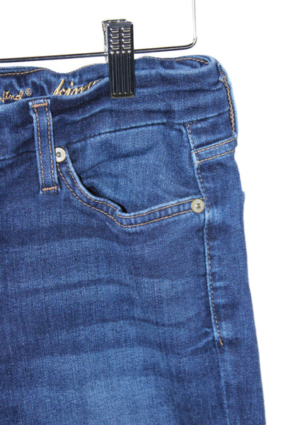 7 For All Mankind Womens Skinny Jeans Blue Cotton Size 27