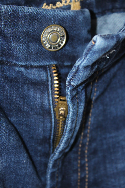 7 For All Mankind Womens Skinny Jeans Blue Cotton Size 27