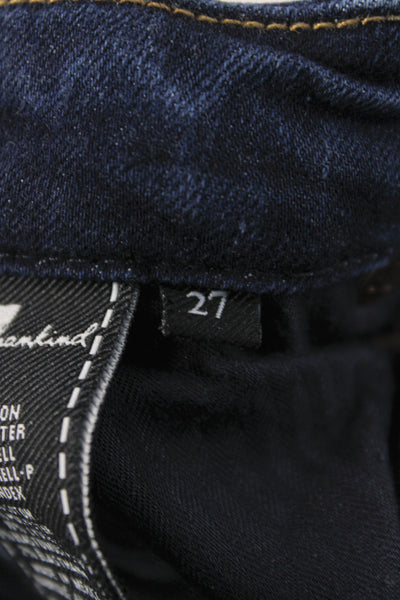 7 For All Mankind Womens Skinny Jeans Blue Cotton Size 27