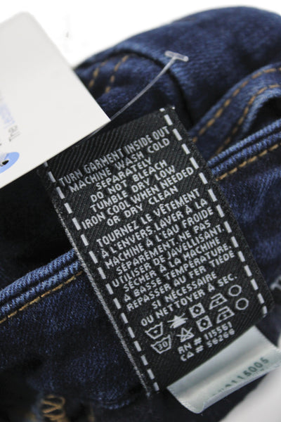 7 For All Mankind Womens Skinny Jeans Blue Cotton Size 27