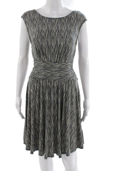 Moulinette Soeurs Womens Fit & Flare Mini Dress Black Geometric Size S