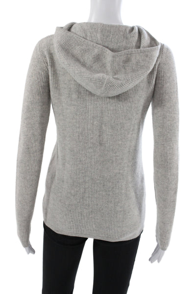 The Cashmere Project Womens Gray Cashmere Full Zip Sweater Size XS
