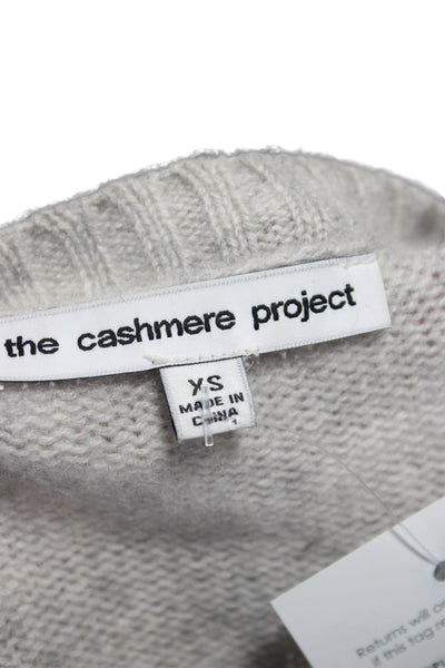 The Cashmere Project Womens Pullover Sweater Gray Crew Neck Cashmere Size XS