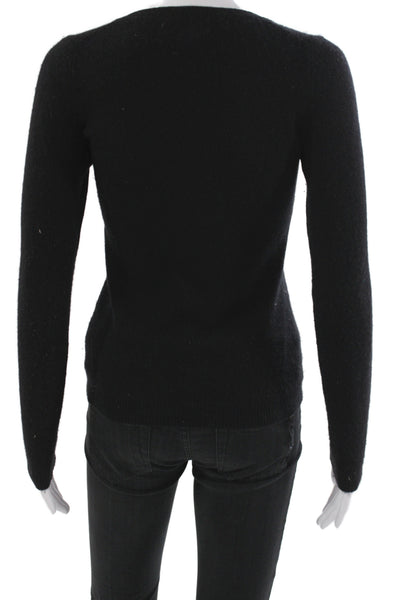 C by Bloomingdales Women Pullover Cashmere V Neck Long Sleeve Black Size XS