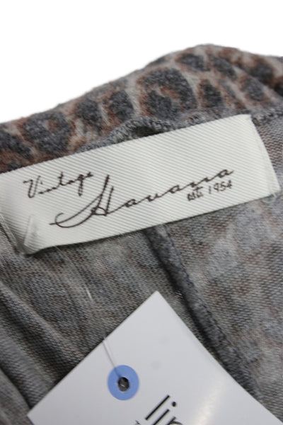 Vintage Havana Womens Leopard Jogger Pants Brown Drawstring Size S