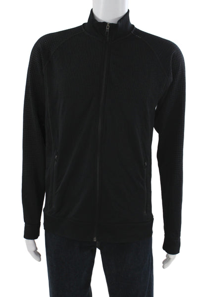 Lululemon Mens Full Zipper Long Sleeves Shirt Black Size Large