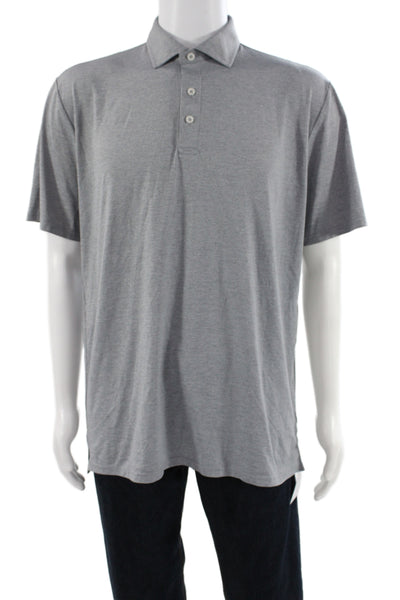 Holderness & Bourne Mens Short Sleeves Crew Neck Rugby Shirt Grey Size Large