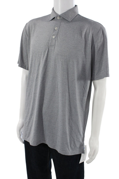 Holderness & Bourne Mens Short Sleeves Crew Neck Rugby Shirt Grey Size Large